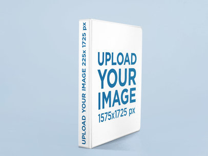 Mockup of a Binder Standing on a Solid Surface a15331