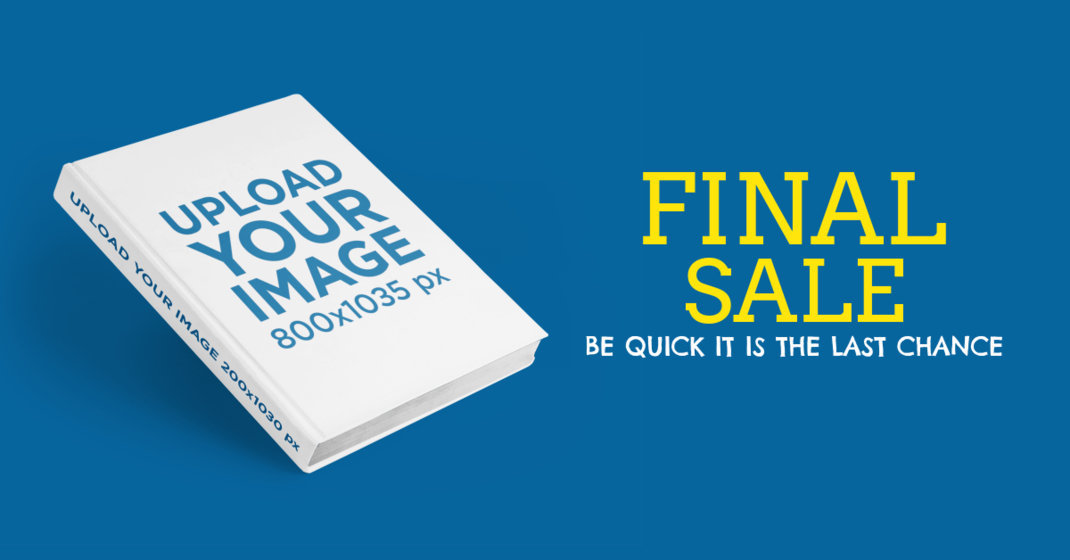 eBook Ads - Angled Book on a Flat Color Surface