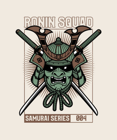 T-Shirt Design Creator Featuring Evil Samurai Characters 4179b-el1