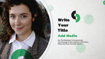 Slideshow Video Maker With a Corporate Theme and Circular Graphics