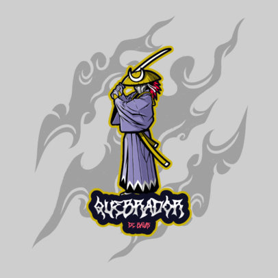 Gaming Logo Maker With a Warrior Character and a Heavy Metal-Inspired Style
