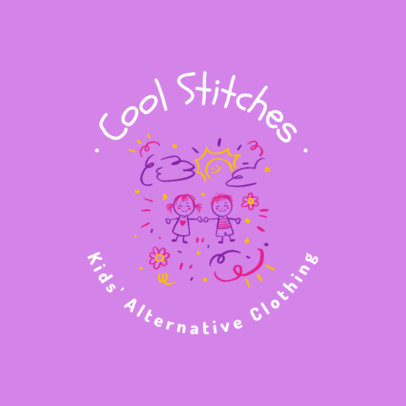 Logo Creator for a Kids' Boutique Featuring Friendly Doodles