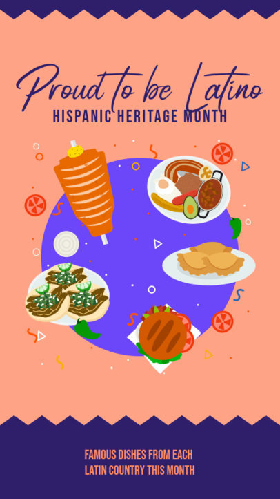 Instagram Story Maker for a Hispanic Heritage Month Food Festival