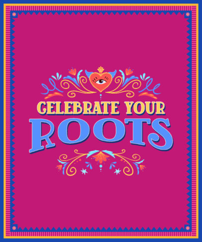 Hispanic Heritage Month-Themed T-Shirt Design Creator Featuring Colorful Graphics