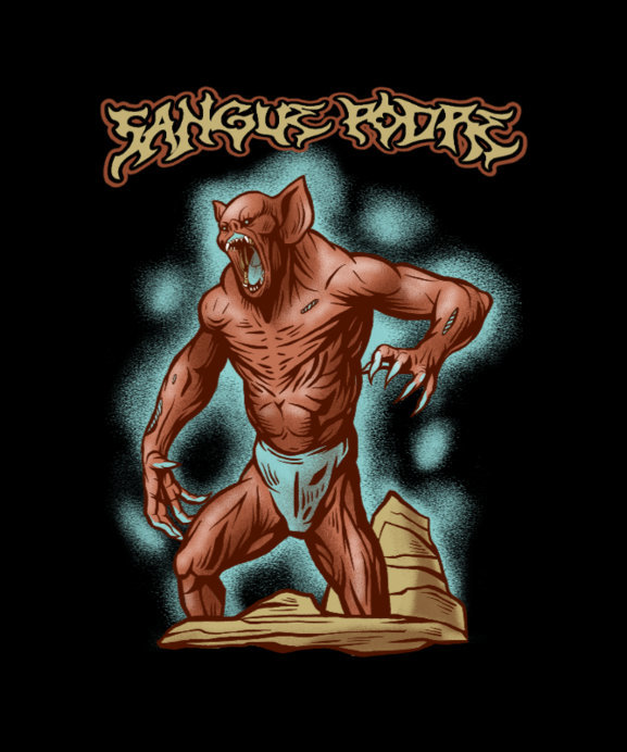 Placeit - T-Shirt Design Maker Featuring an Aggressive Monster Illustration