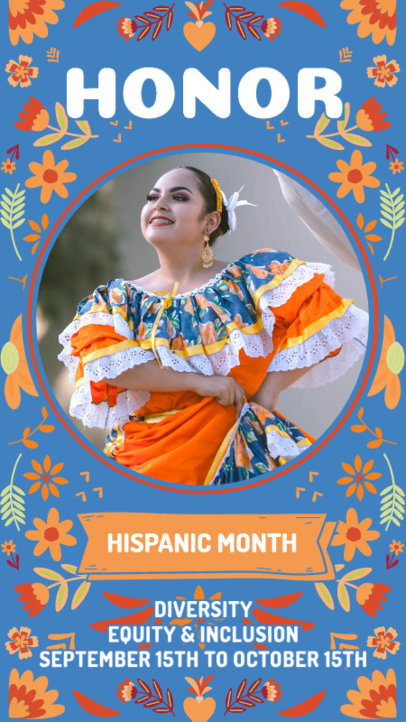 Hispanic Heritage Month-Themed Instagram Story Design Maker With Colorful Patterns