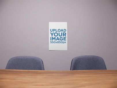 Poster Mockup on a Meetings Room Wall