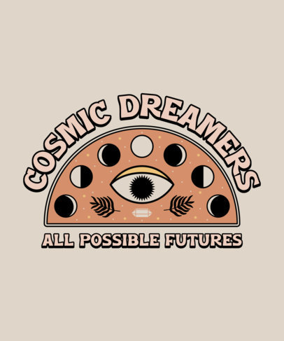 Boho-Styled T-Shirt Design Maker Featuring Mystical Graphics and Quotes