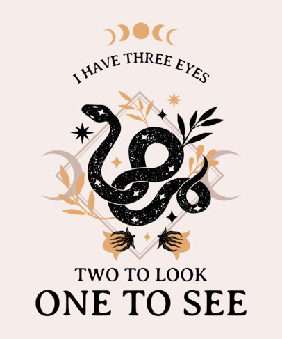 Quote T-Shirt Design Maker With a Boho Style and Animal Graphics 