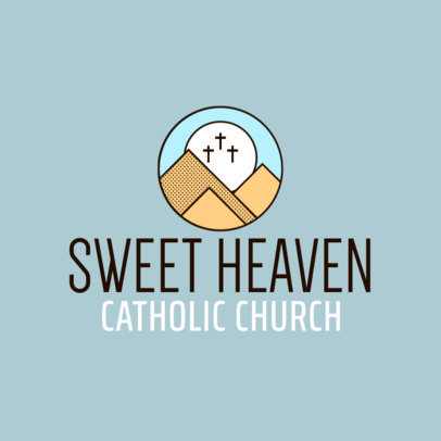 Catholic Church Logo Generator with a Mountain Icon