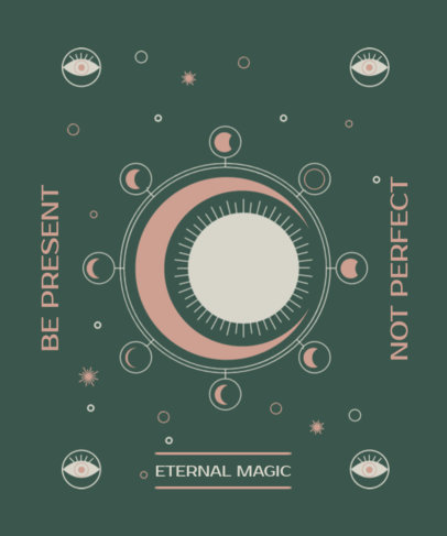 T-Shirt Design Generator with a Magic-Inspired Graphic and Quote