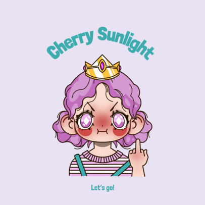 Logo Template Featuring a Gaming Avatar with Customizable Kawaii Features