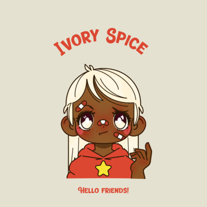 Avatar Logo Creator Featuring a Kawaii Character