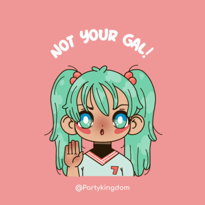Gaming Logo Maker Featuring a Girly Kawaii-Style Avatar