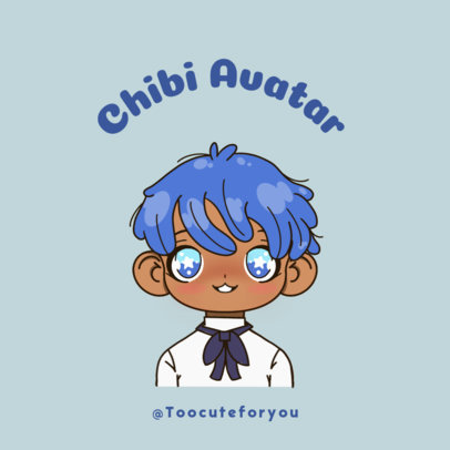 Kawaii Avatar Maker Featuring a Big-Eyed Boy