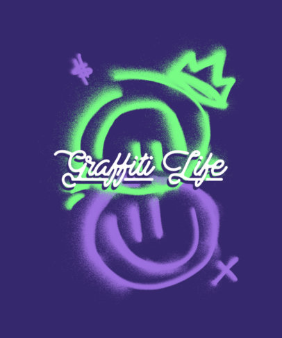 T-Shirt Design Maker Featuring Graffiti-Styled Graphics