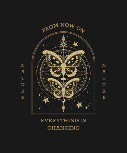 T-Shirt Design Maker with a Mystical Graphic and a Quote