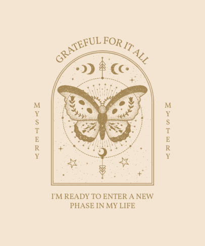 T-Shirt Design Maker with a Mysterious Graphic and a Positive Quote