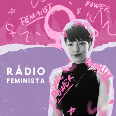 Podcast Cover Design Maker for a Feminist Show