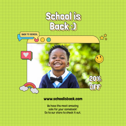 Back-to-School-Themed Instagram Post Design Template