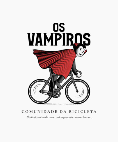 T-Shirt Design Maker Featuring an Illustration of a Vampire Riding a Bike 4199-el1