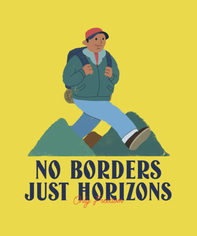 T-Shirt Design Maker Featuring Immigration-Themed Illustrations