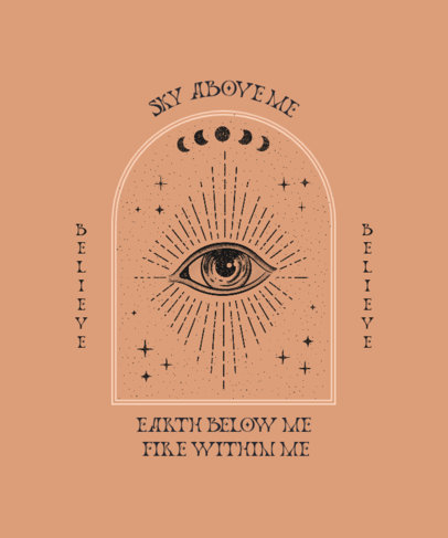 Boho-Themed T-Shirt Design Creator with a Mystical Quote