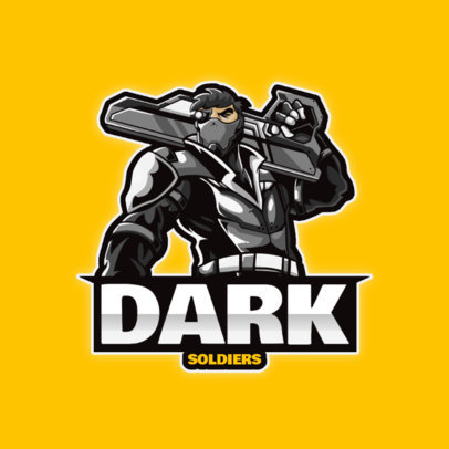 Gaming Logo Maker Featuring a Futuristic Shooter Character