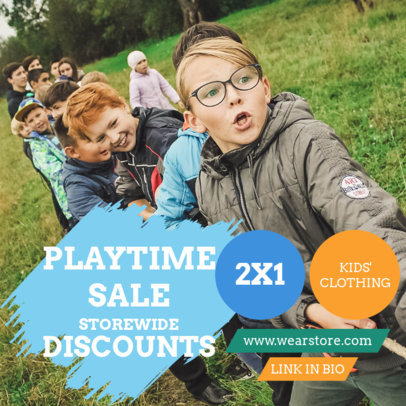 Instagram Post Design Creator With Pictures and a Back-to-School Sale