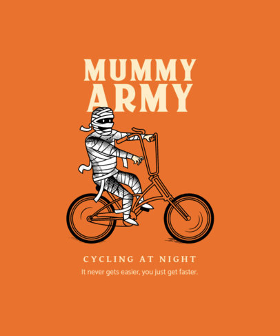 T-Shirt Design Maker Featuring a Mummy on a Bike 4199d-el1