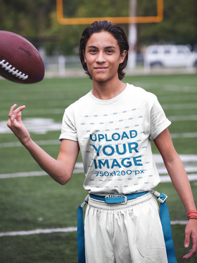 Custom Football Jerseys - Teen Boy Taking a Break at the Field