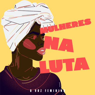 International Podcast Cover Maker with a Feminism Theme