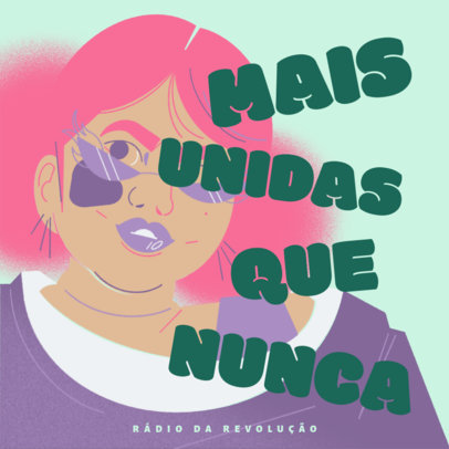 Feminism Podcast Cover Generator with a Bold Sorority Quote 