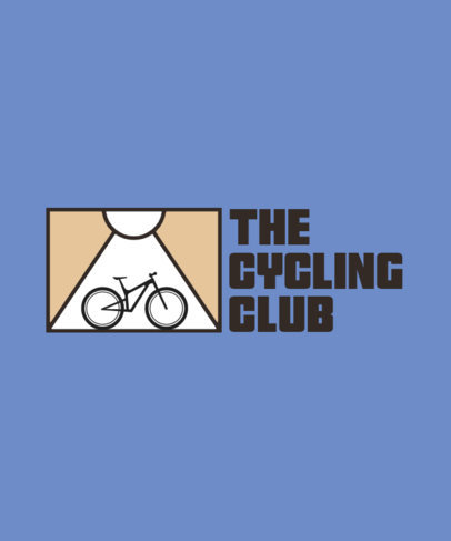 Simple T-Shirt Design Template for a Cycling Club