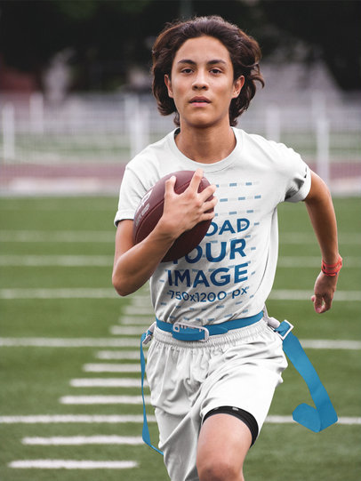 Custom Football Jerseys - Teen Boy Running on the Field