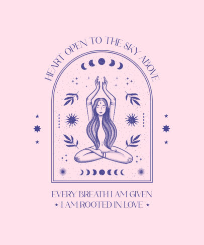 Boho-Styled T-Shirt Design Creator with a Positive Quote