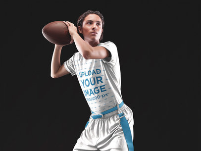 Custom Football Jerseys - Teen Boy About to Throw the Ball