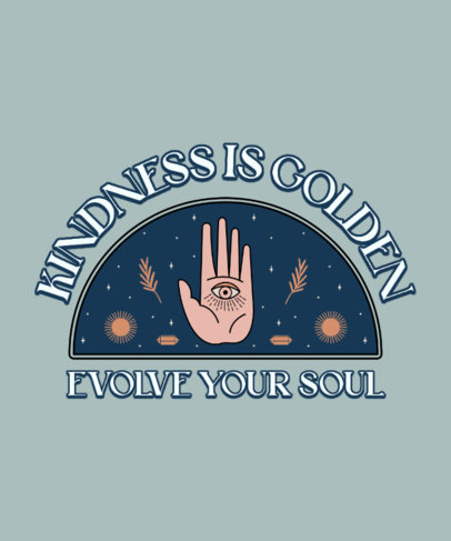 T-Shirt Design Creator Featuring an Esoteric Hand Graphic and a Quote
