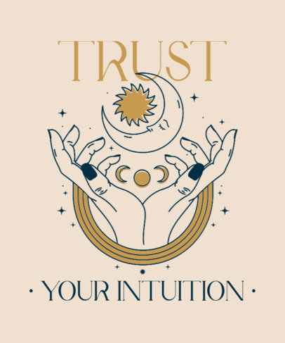 Esoteric T-Shirt Design Creator With a Minimal Boho Style