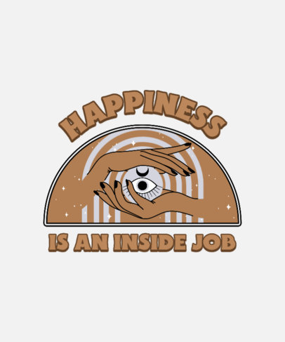 T-Shirt Design Generator Featuring an Esoteric-Styled Illustration and a Quote 