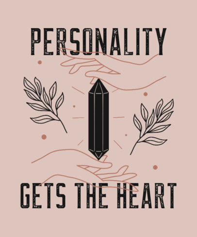 T-Shirt Design Maker With a Boho Style and a Crystal Illustration
