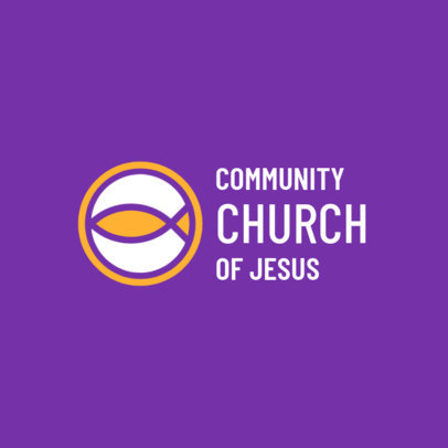Logo Maker for a Christian Church Featuring an Abstract Fish
