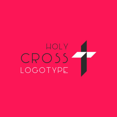 Logo Template for a Christian Church with a Holy Cross Graphic
