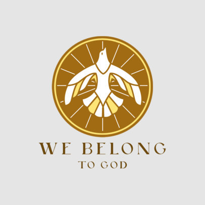 Catholic Church Logo Maker Featuring a Holy Spirit Graphic