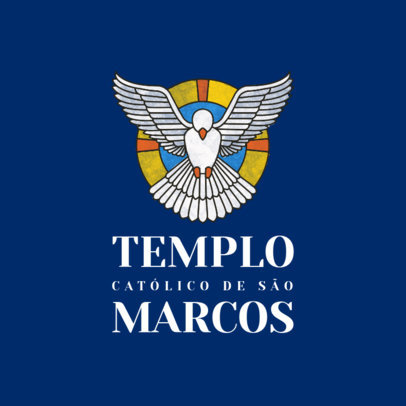 Logo Maker for Catholic Churches With a Dove Graphic