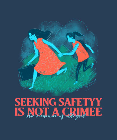 Illustrated T-Shirt Design Maker for an Immigration Campaign