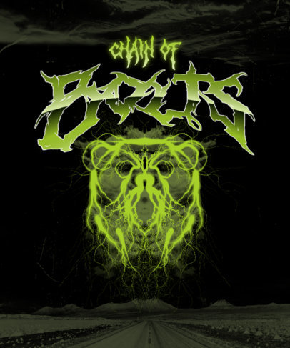 T-Shirt Design Maker Featuring Lightning Strikes and a Bold Typeface 4513m