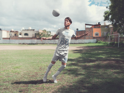 Custom Soccer Jerseys - Man Receiving a Ball at the Hood Field