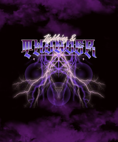 T-Shirt Design Generator Featuring Lightning and Thunder Graphics