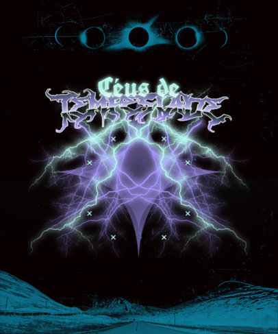 T-Shirt Design Generator Featuring Thunderstorm-Inspired Graphics 4513j